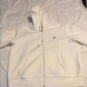 Polo Ralph Lauren White Zip Up Sweater